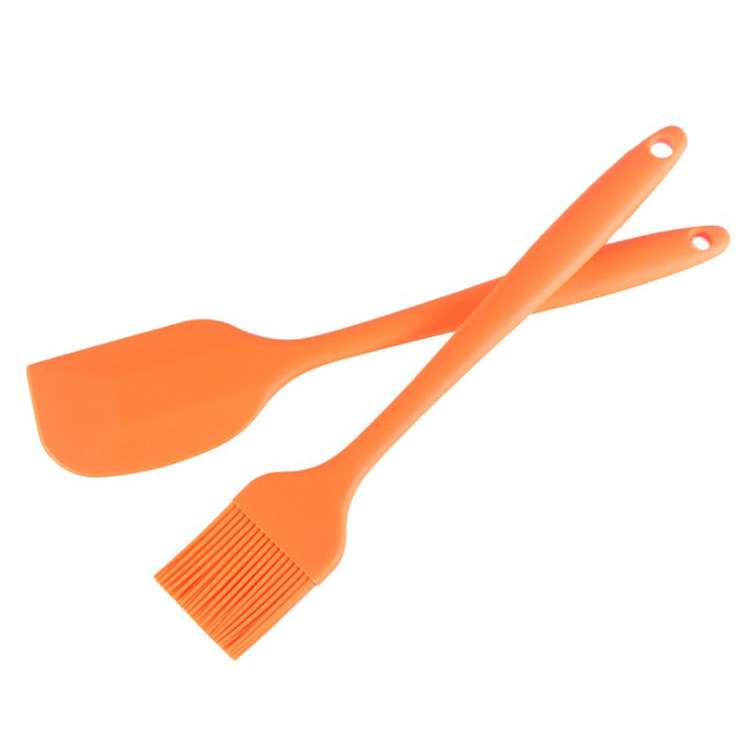 Factory custom personalized silicone spatula and brush kitchen utensil set